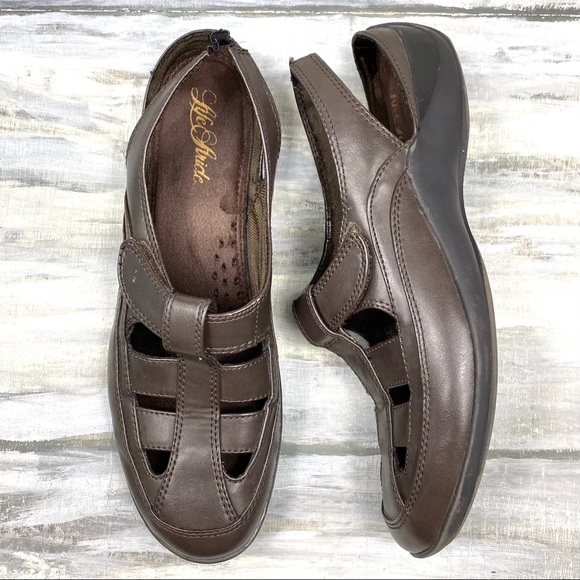 LifeStride Ox Brown “Mello” Leather Slingback Sandal Casual Comfort Shoe w/Box - Picture 4 of 16